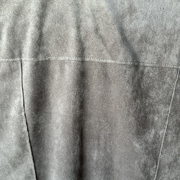 KUT From The Kloth Taupe Brown Suede Lightweight Open Front Jacket Size Large - Picture 7 of 8